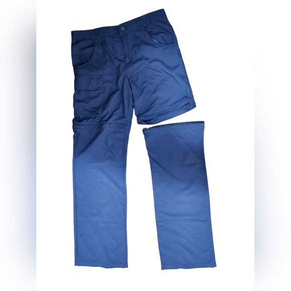 Columbia Navy Blue Convertible Pants Shorts Girls Large 14-16 - Picture 1 of 9
